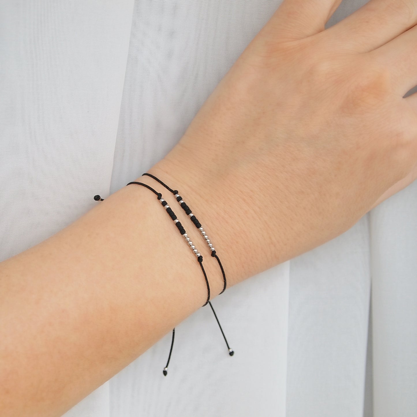 dainty morse code bracelets with custom words