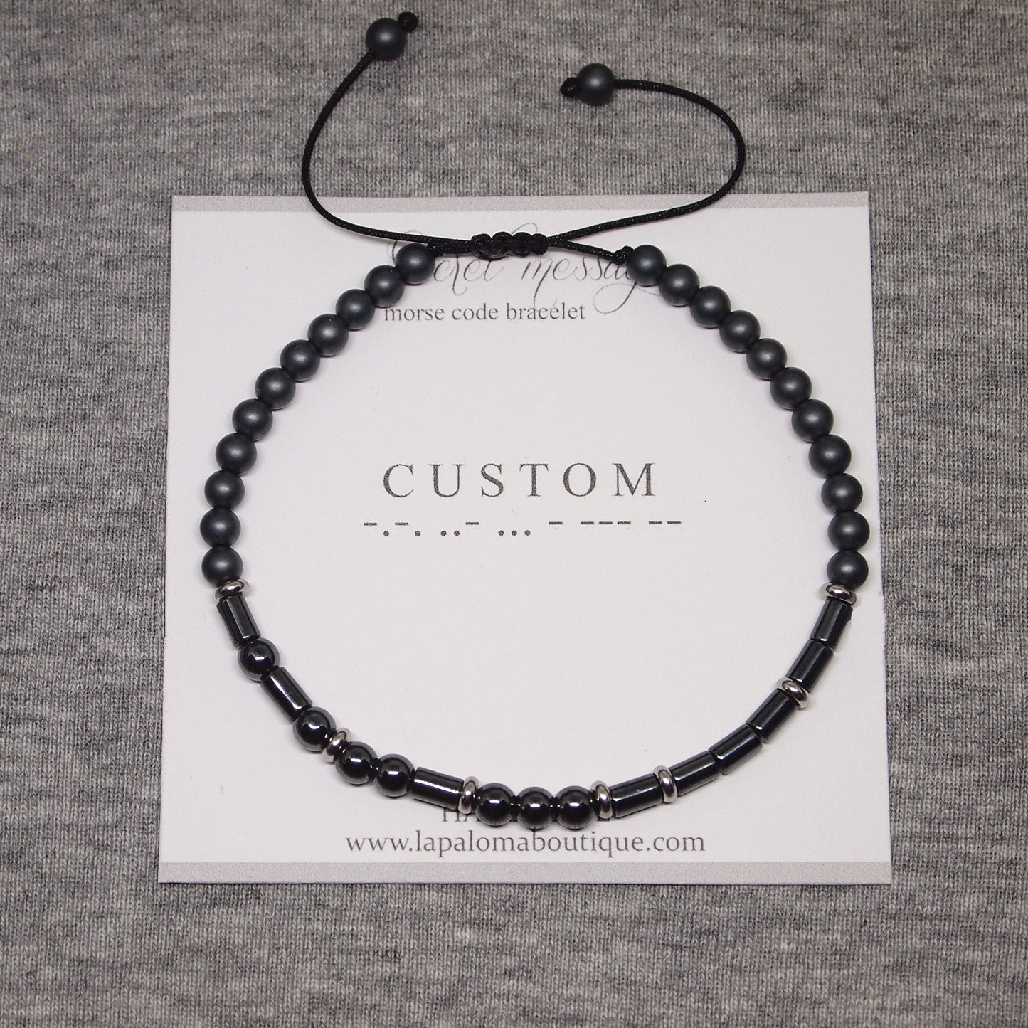 personalized message morse code bracelet for men, anniversary gift for him