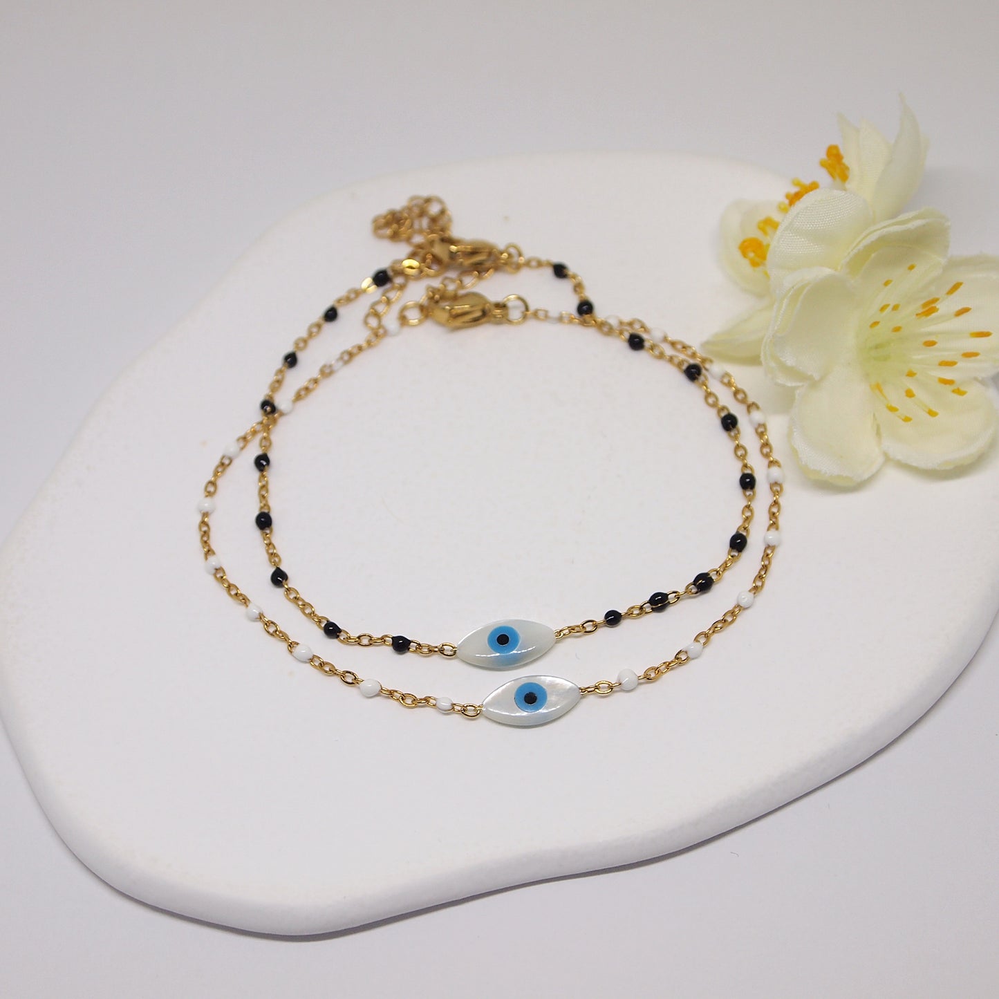 evil eye protection anklet, stainless steel jewelry