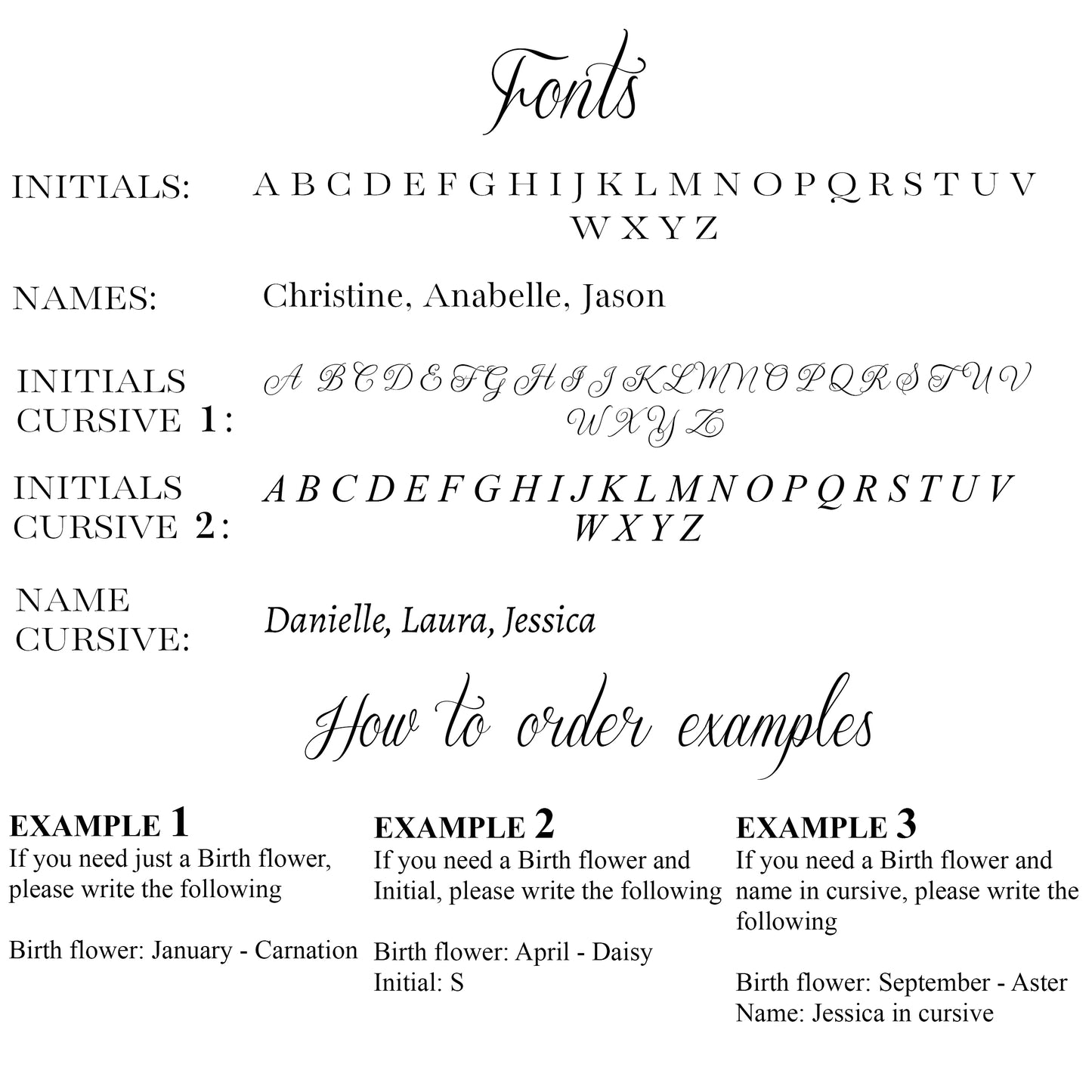 Personalized Birth flower bracelet