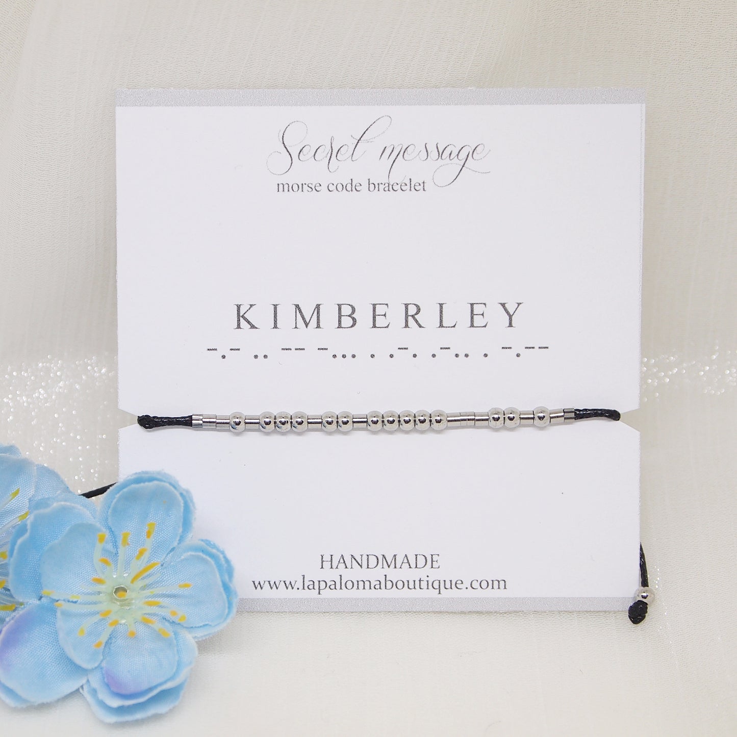 custom name morse code bracelet