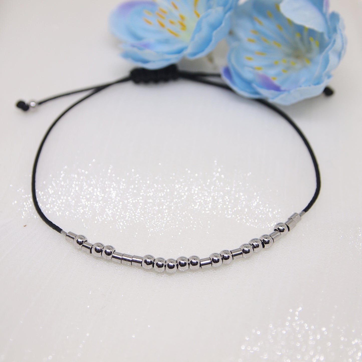 personalized morse coe bracelet in morse code