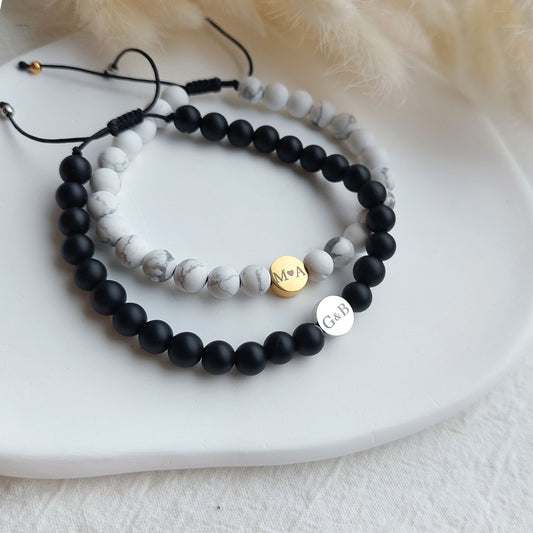 personalized couples bracelets, anniversary gifts