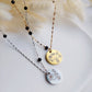 family birth flower necklace, custom engraved gift for mom