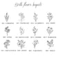 Personalized Birth flower bracelet