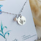 personalized birth flower woman necklace, gift for a friend