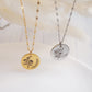 custom name or initial necklace with birth month flower