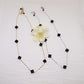 black four leaf clover choker necklace