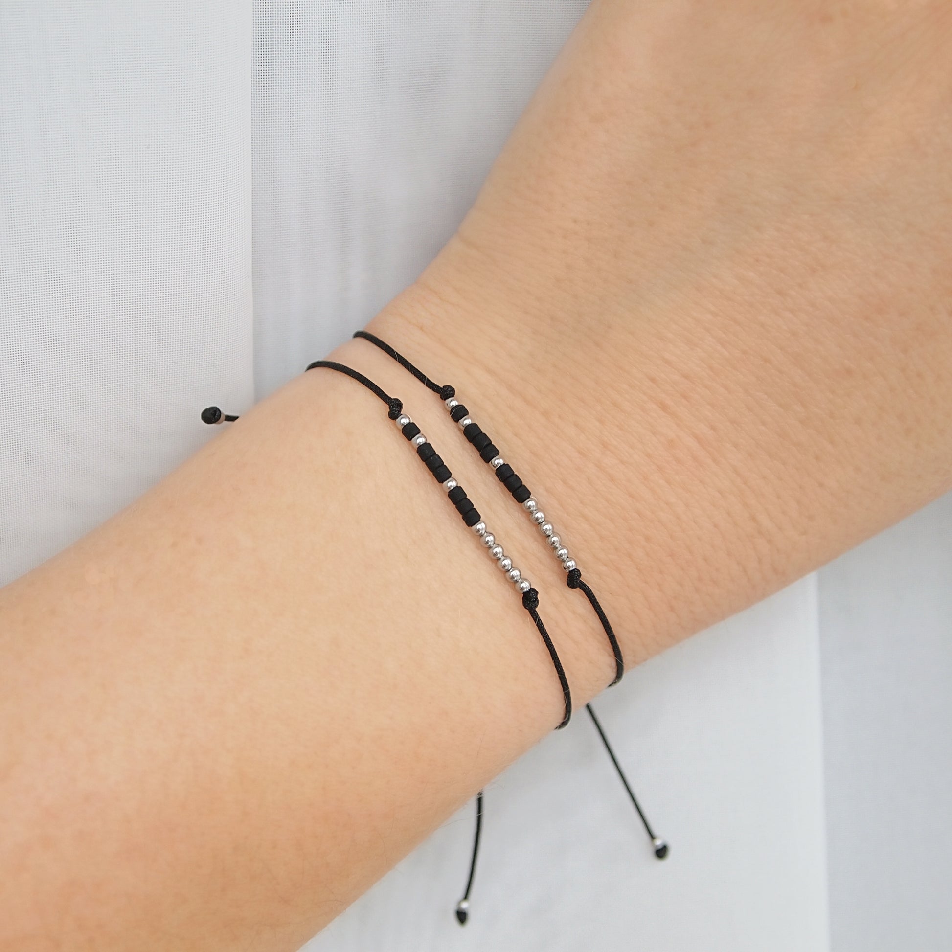 personalized morse code bracelets for couples, gift for him and her