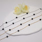 black tourmaline chain necklace, beaded woman jewelry