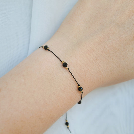 thin black tourmaline bracelet