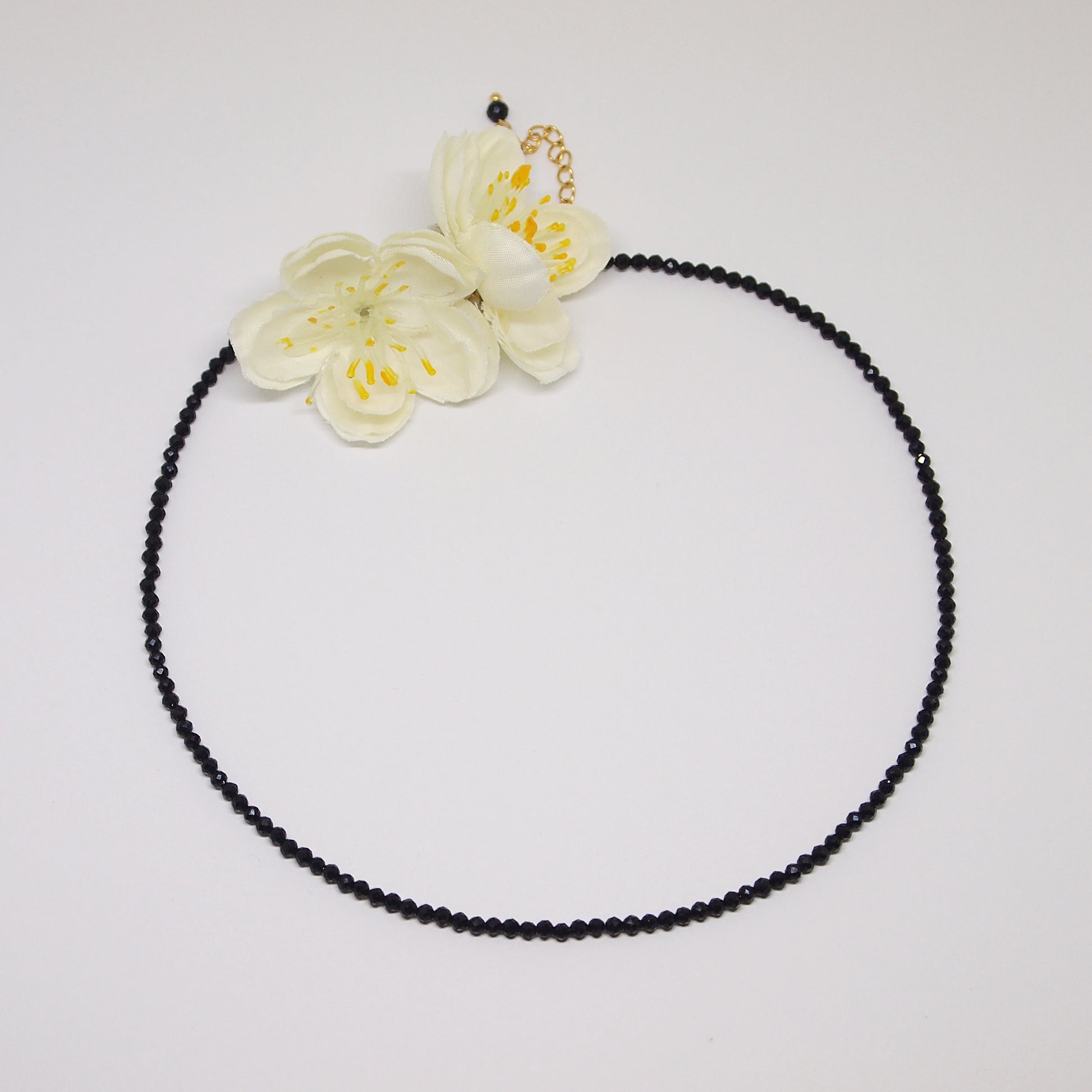 very delicate black tourmaline necklace, perfect for layering