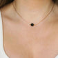 black tourmaline beaded necklace, jewelry for woman