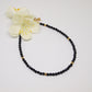 beaded black tourmaline anklet for woman