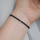 black tourmaline stretch bracelet, stackable bracelet