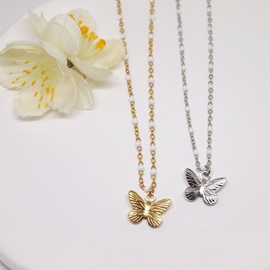 Butterfly charm necklace