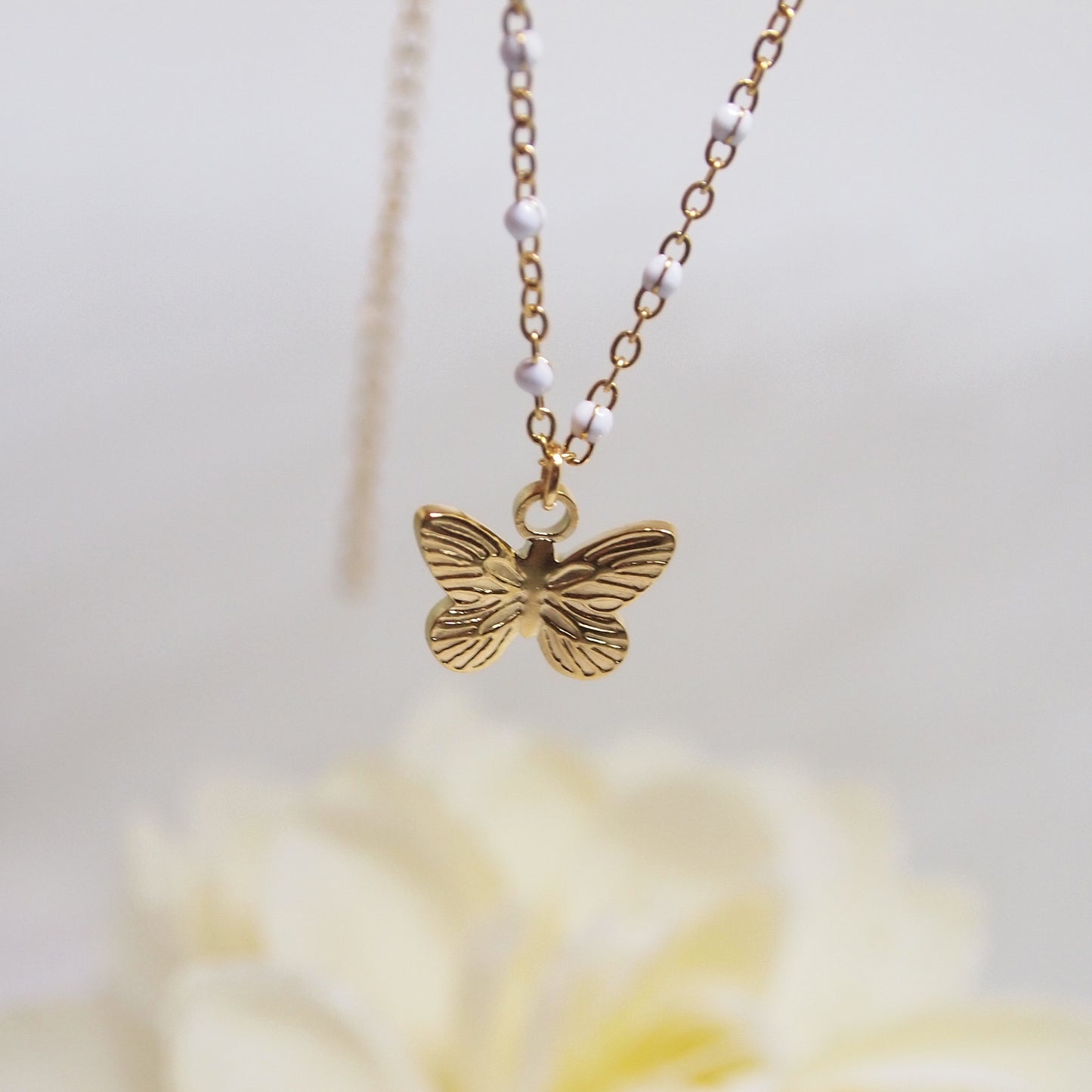 Butterfly charm necklace