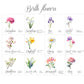 Personalized Birth flower necklace