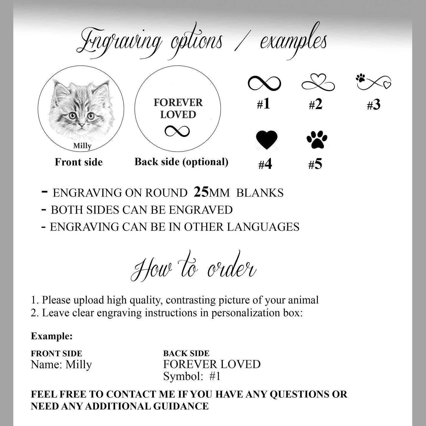 Custom engraved pet photo keychain
