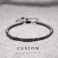 custom morse code bracelet, personalized message gift