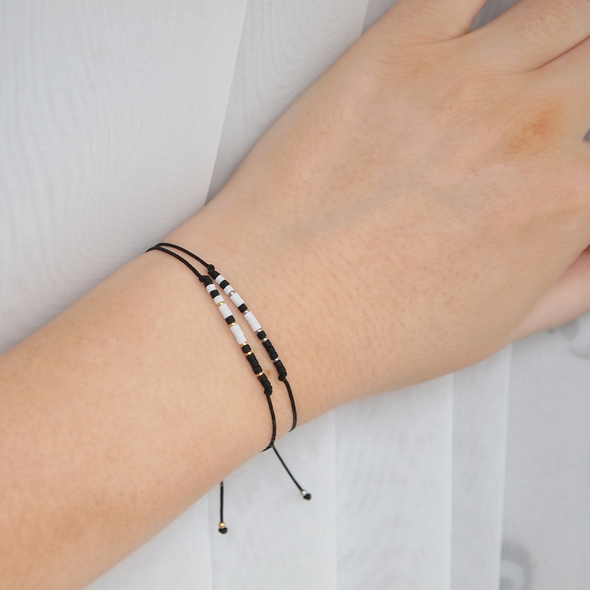 dainty copules bracelets with secret messagy, boyfriend gift idea