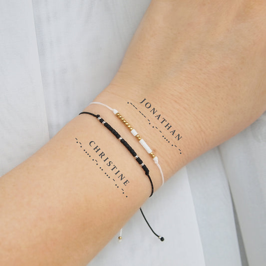 personalized morse code couples bracelets