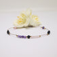 minimal style gemstone bracelet on cord