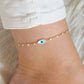 evil eye chain anklet, dainty ankle bracelet