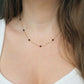Garnet chain necklace