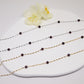 woman necklace with natural gemstones, dainty garnet necklace