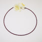 woman garnet necklace, simple gemstone jewelry