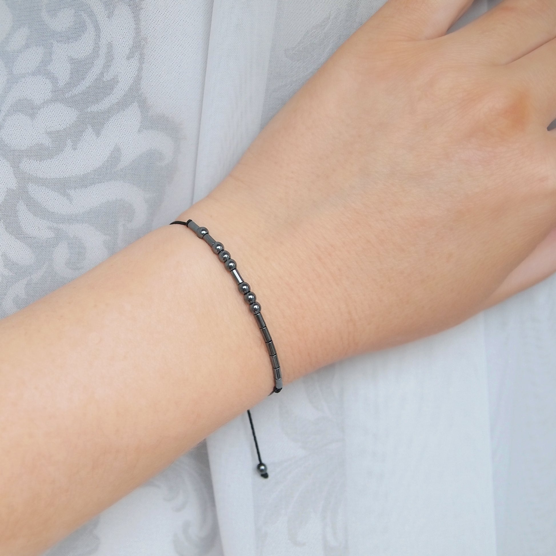 morse code custom bracelet, meaningful gift