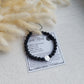 adjustable lava stoe mens bracelet, custom personalized with kids initials
