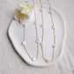 pearl stars chain necklaces in gold and silver color