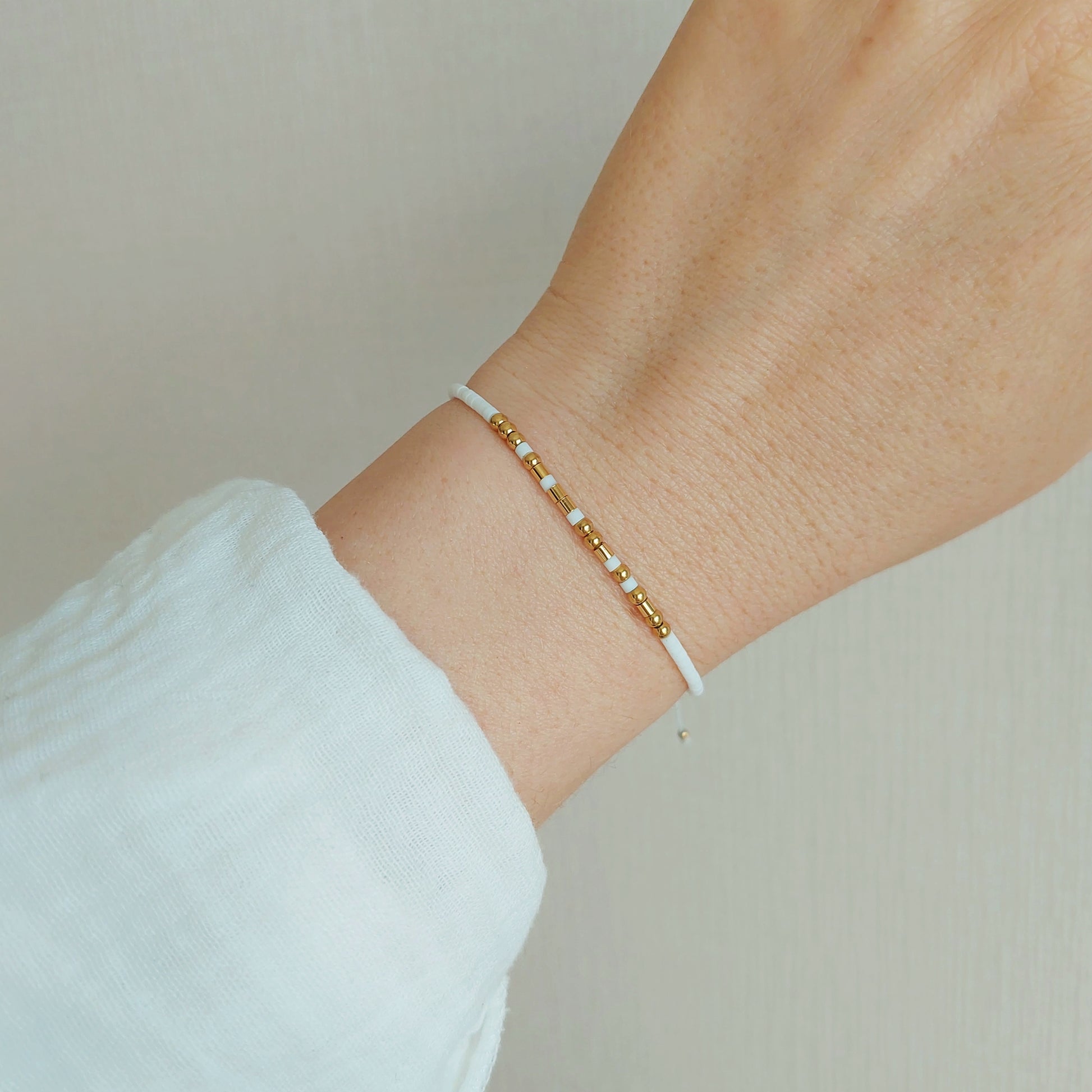 seed beads morse code bracelets, meaningful gift for him