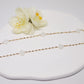 delicate mother of pearl four leaf clover choker, layering necklace