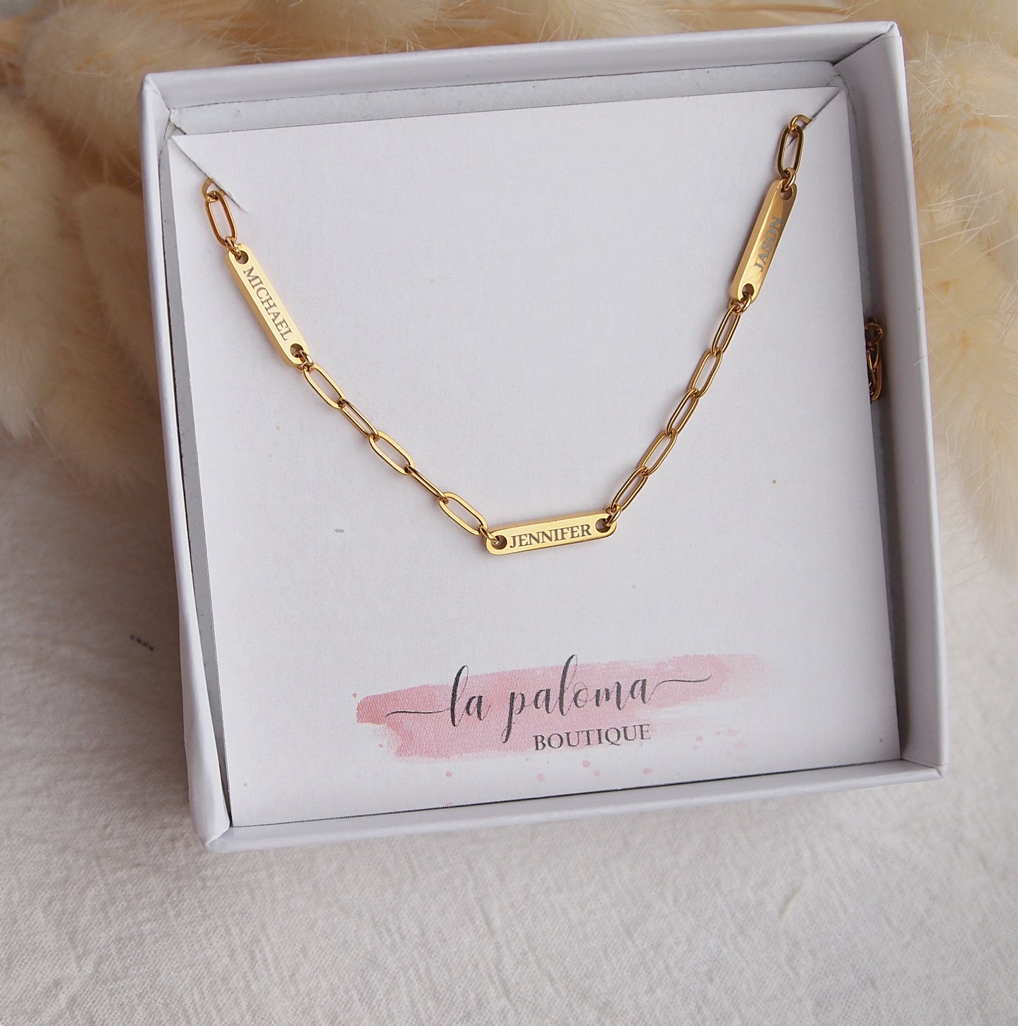 kids or grandkids names necklace, custom engraved jewelry for moms