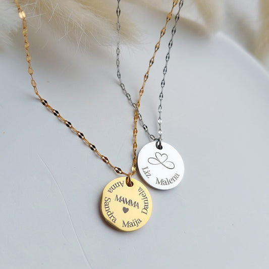 custom engraved mom necklace, mother necklace with kids names