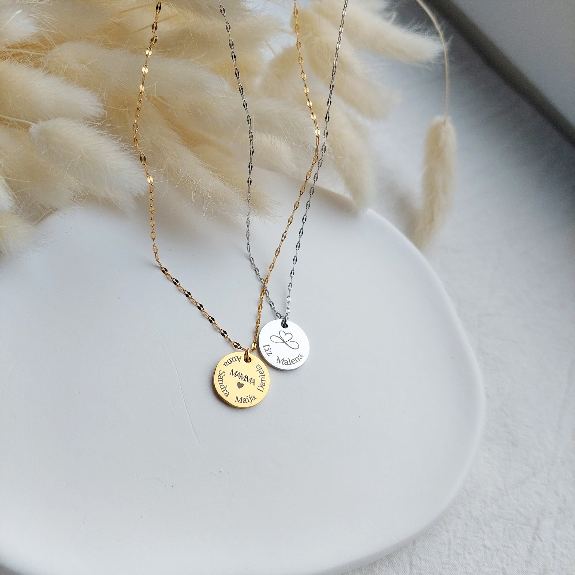 personalized kids name necklace for mom, mothers day gift