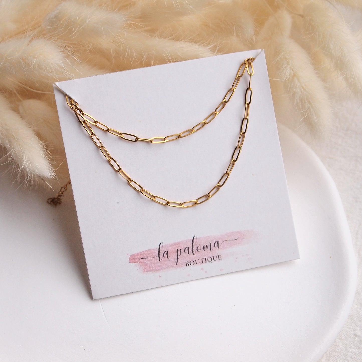 paperclip stainless steel choker
