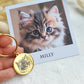Custom engraved pet photo keychain