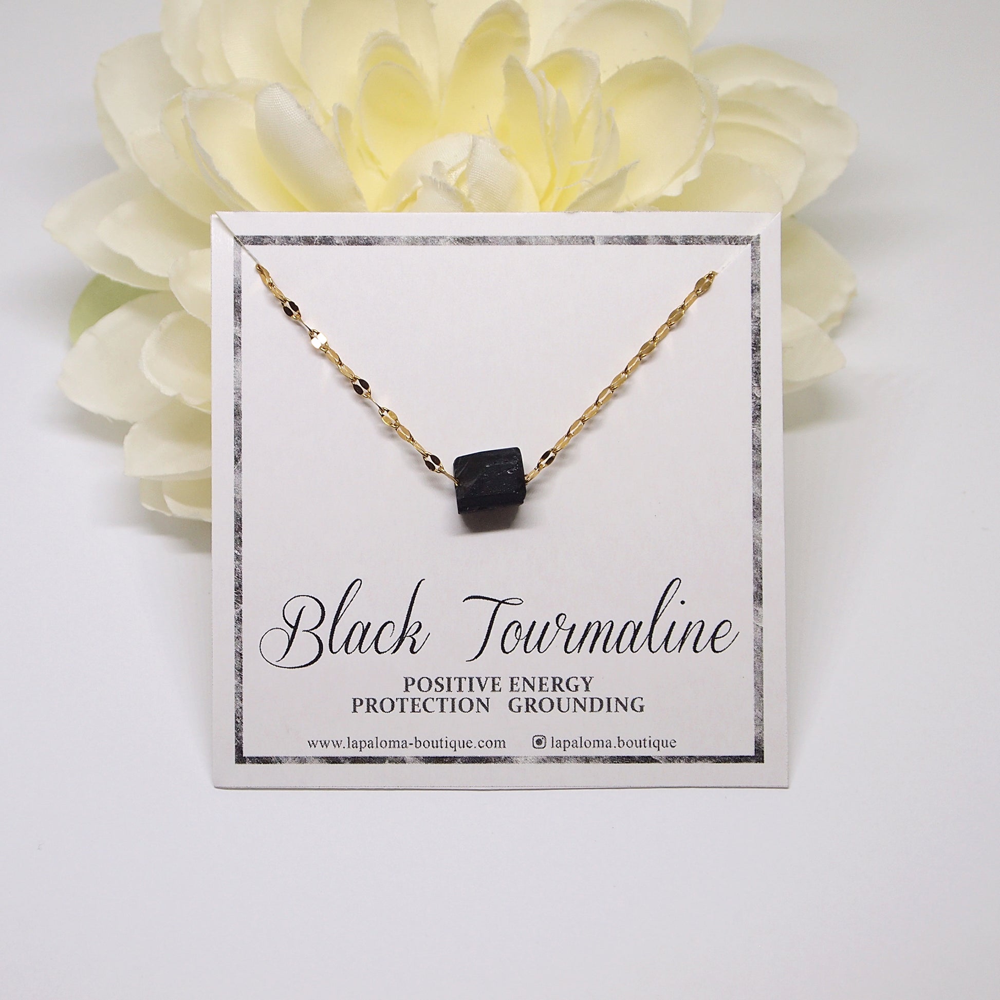 natural gemstone jewelry, black tourmaline necklace for woman