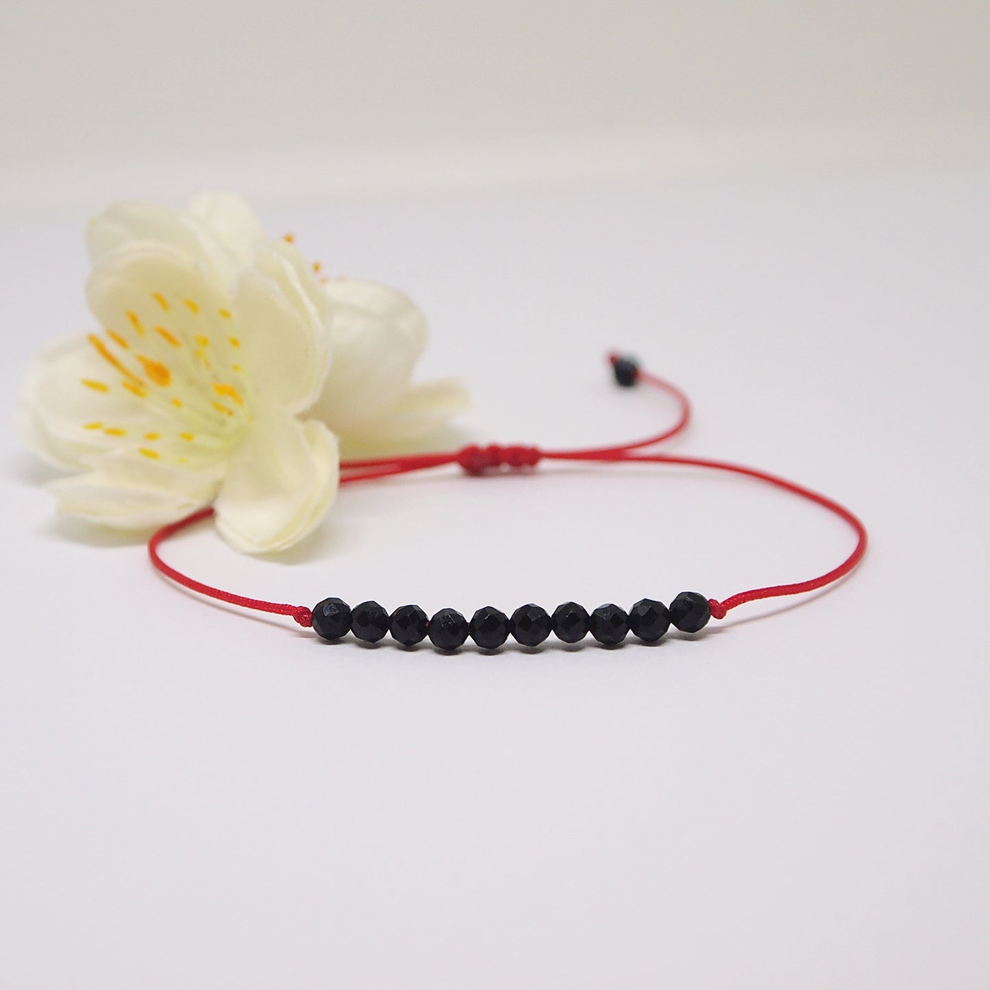 red protection bracelet, black tourmaline bracelet