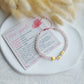 Personalized rose quartz bracelet, engraved initials