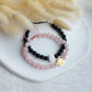 matching gemstone bracelets, custom engraved