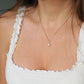 single freshwater pearl necklace, woman pearl jewelry