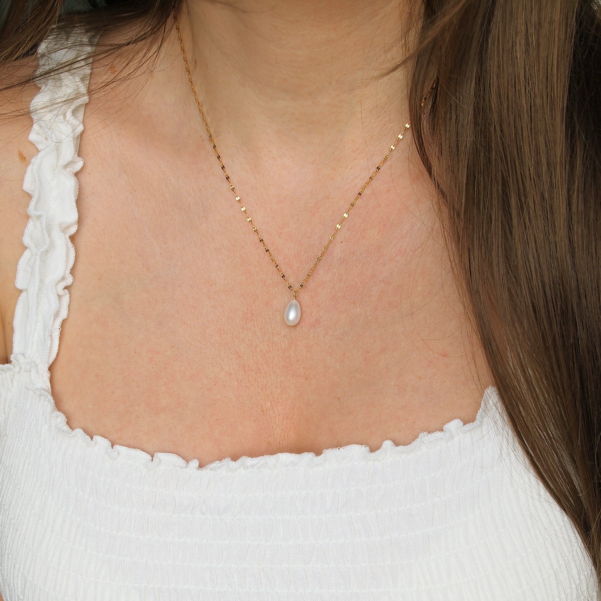 dainty freshwater pearl necklace, woman pearl jewelry