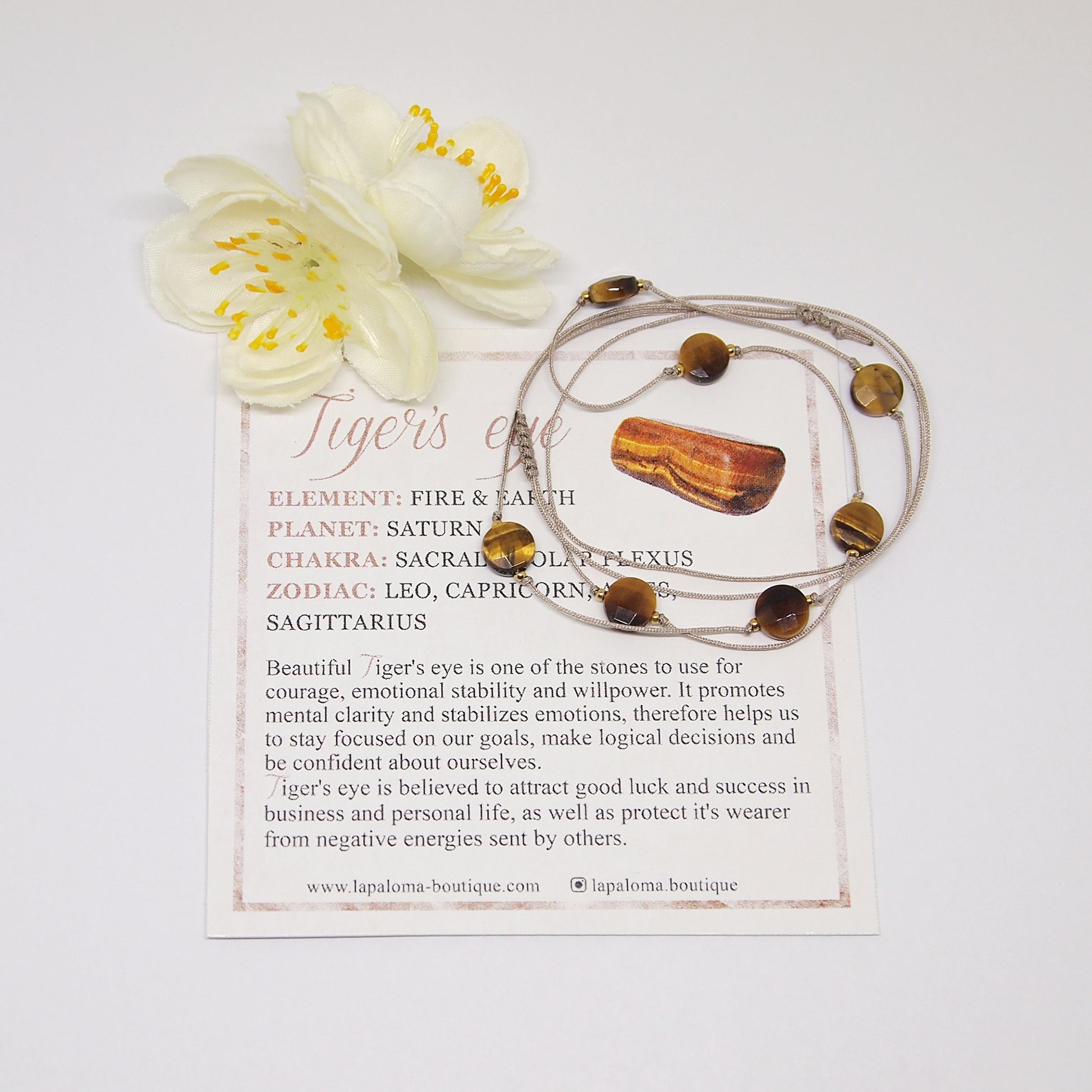 dainty gemstone choker with tiger eye coin beads, gift for her