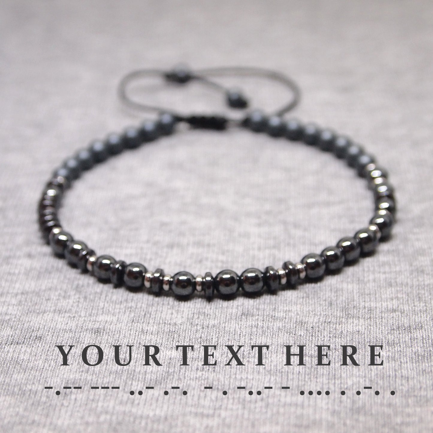 mens morse code bracelet with your message, mens gift idea