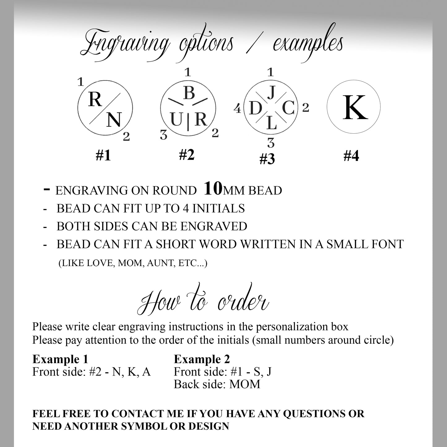 Personalized Rose quartz initial bracelet